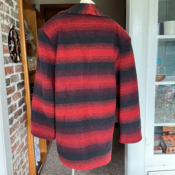 Vintage wool blend black and red western style jacket - Picture 8 of 11